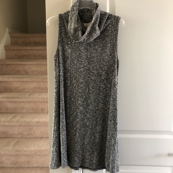 Hippie Rose Dresses & Skirts - Grey (heathered) cowl neck sweater dress